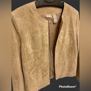 FIELDGEAR genuine leather zip up jacket.